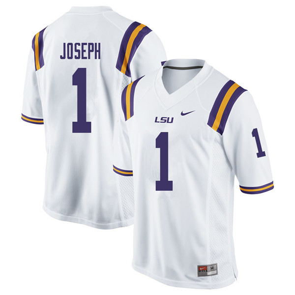 Men #1 Kelvin Joseph LSU Tigers College Football Jerseys Sale-White